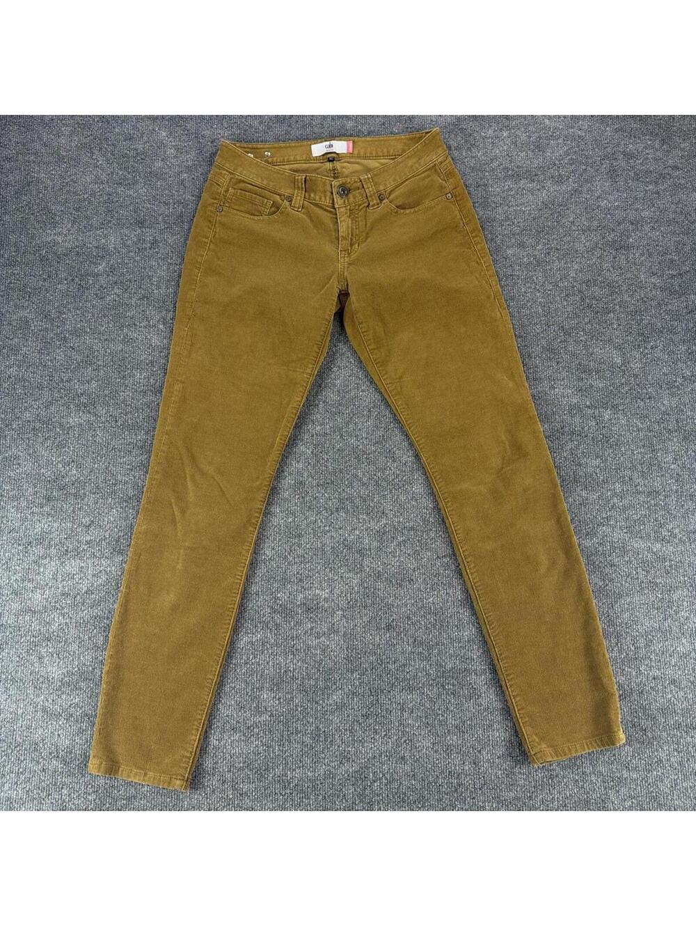 Cabi Jeans Mustard Yellow Skinny Corduroy‎ Pants Sz 2 - Color, Monochrome